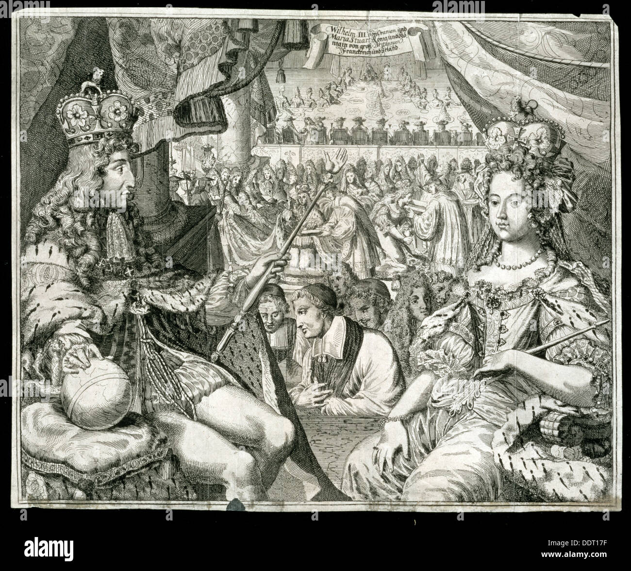 William III et Mary II, roi et reine de Grande-Bretagne et d'Irlande, c1689. Artiste : Inconnu Banque D'Images
