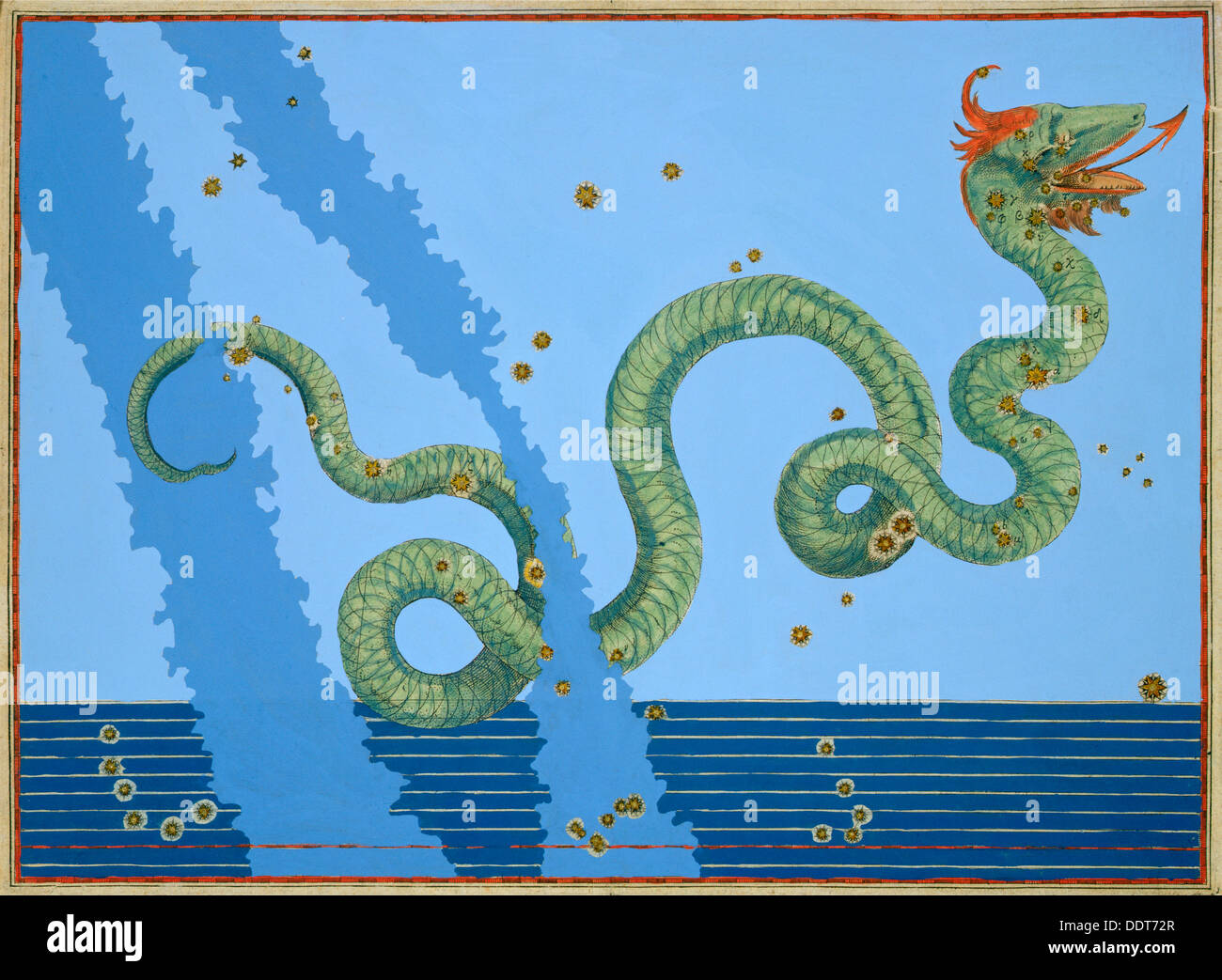 Constellation de serpens, 1603. Artiste : Johann Bayer Banque D'Images