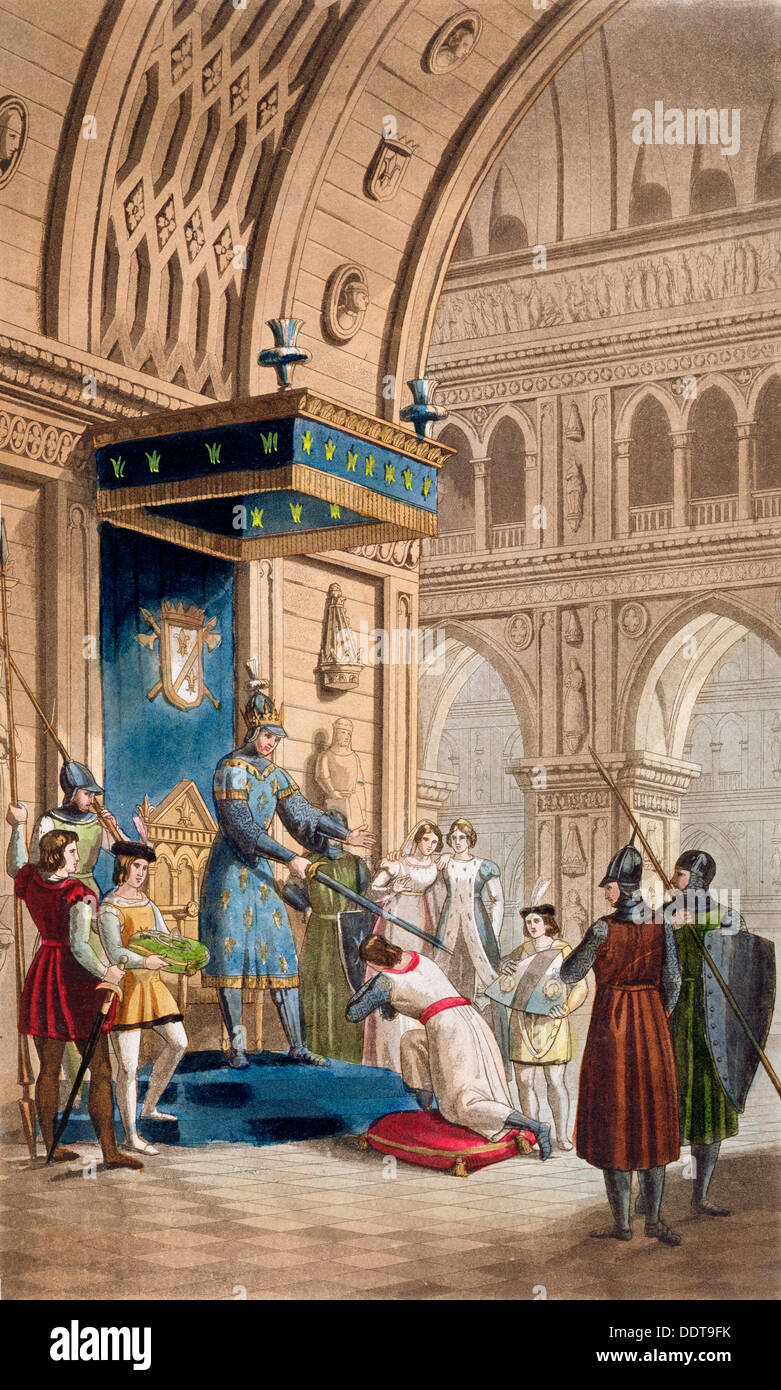 "La création d'un Templier', c1820-1830. Artiste : Inconnu Banque D'Images