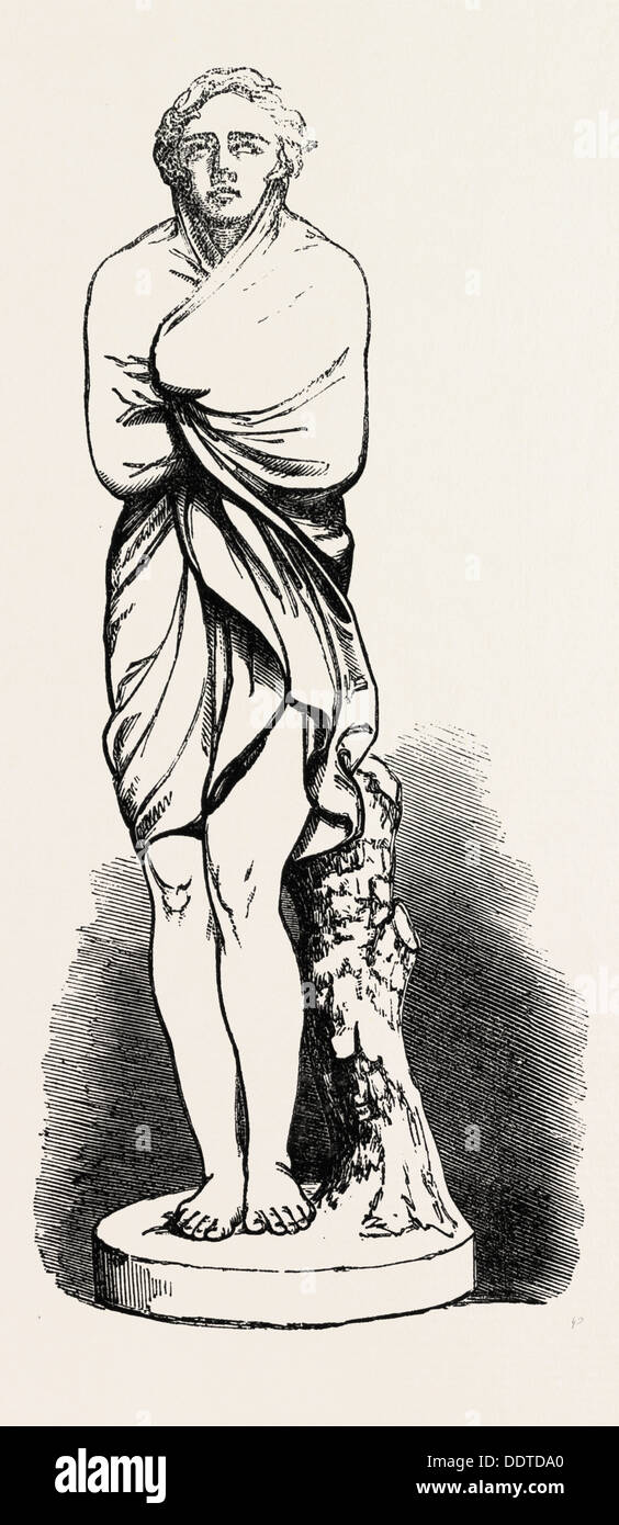 Le vagabond par J.H. FOLEY, 1851 Gravure Banque D'Images