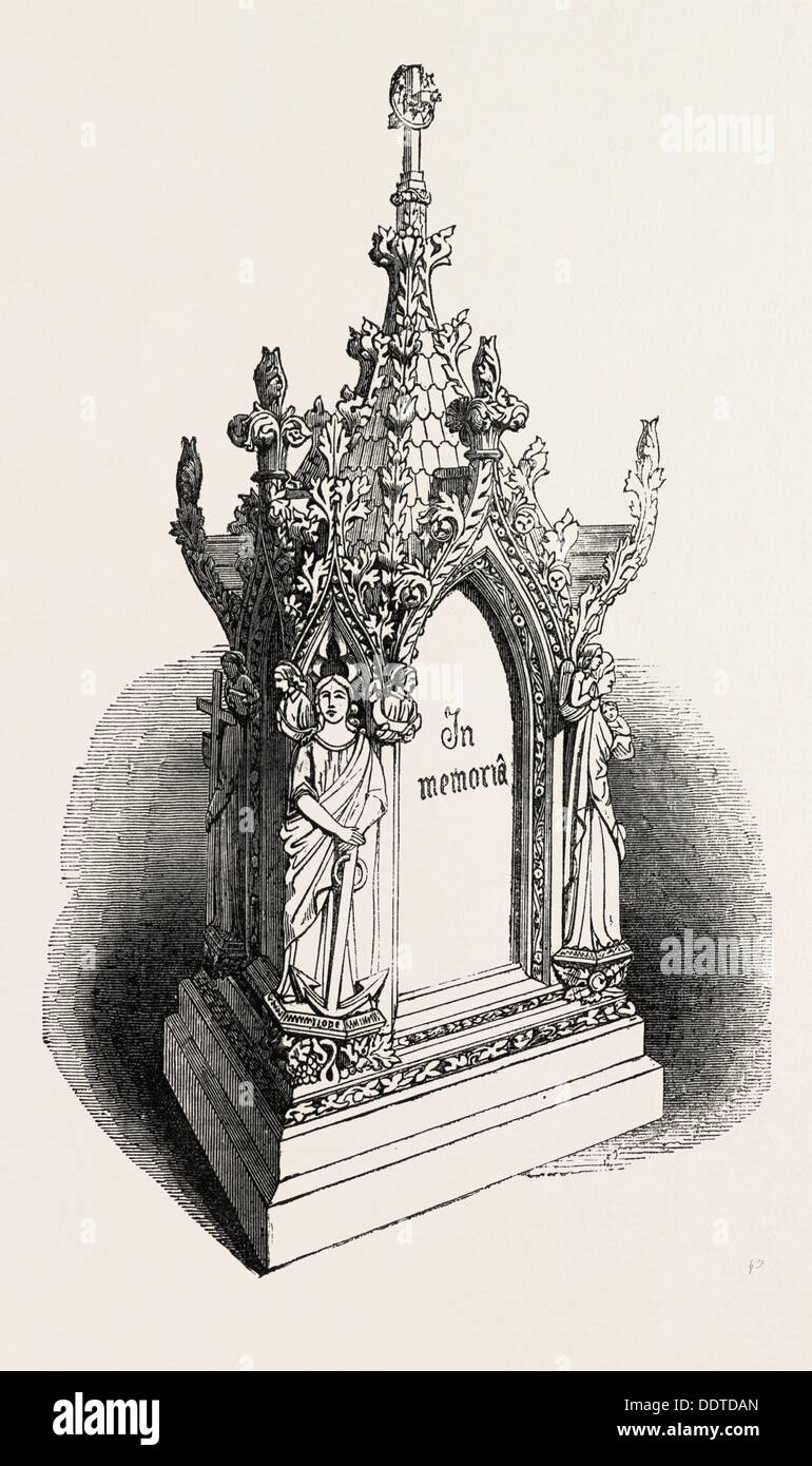 MONUMENT DE BAKER, 1851 Gravure Banque D'Images
