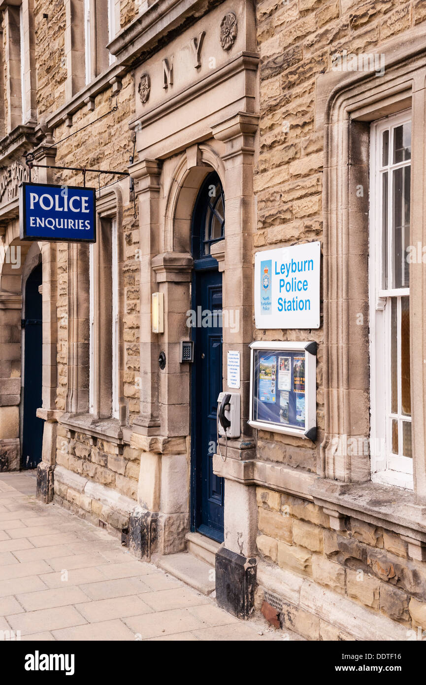 Le bureau de renseignements, à la station de police de Leyburn , Leyburn North Yorkshire , Angleterre , Angleterre , Royaume-Uni Banque D'Images