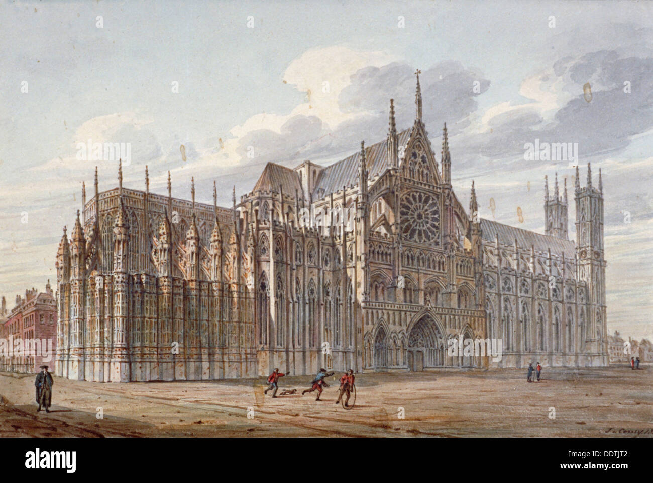 L'Abbaye de Westminster, Londres, 1816. Artiste : John Coney Banque D'Images