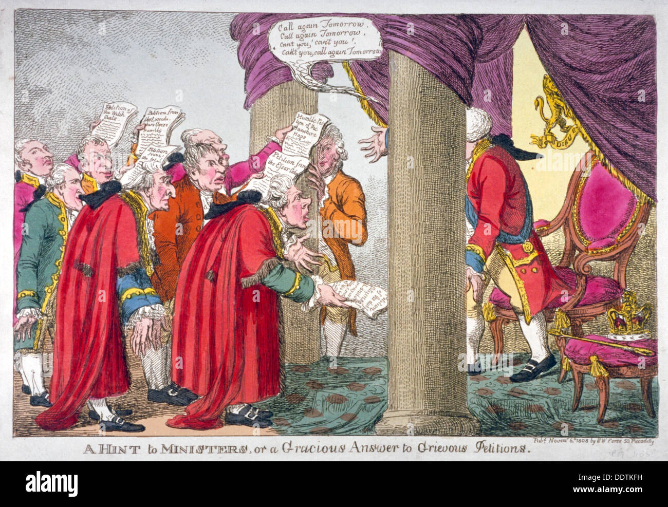 Pétitionnaires avant George III Artiste : Anon Banque D'Images