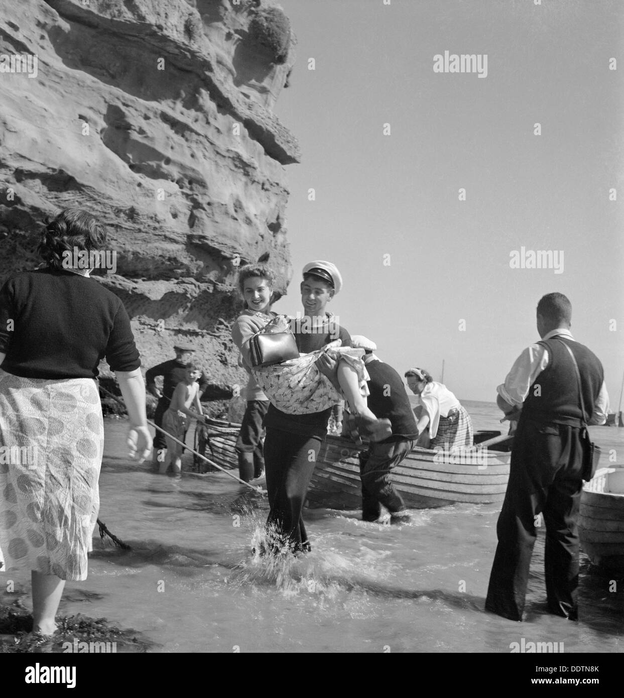 Ladram Bay, Otterton, Devon, 1959. Artiste : John Gay Banque D'Images