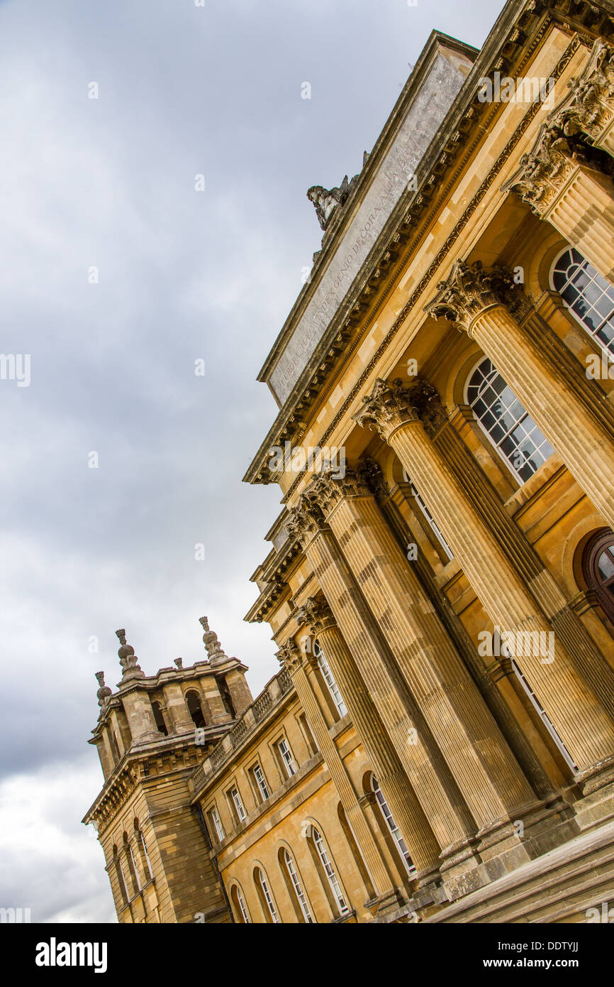 Détail architectural à Blenheim Palace à Woodstock, Oxfordshire, Angleterre Banque D'Images