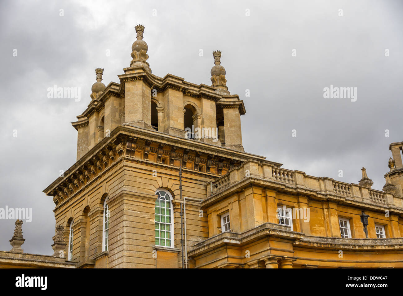 Détail architectural à Blenheim Palace à Woodstock, Oxfordshire, Angleterre Banque D'Images