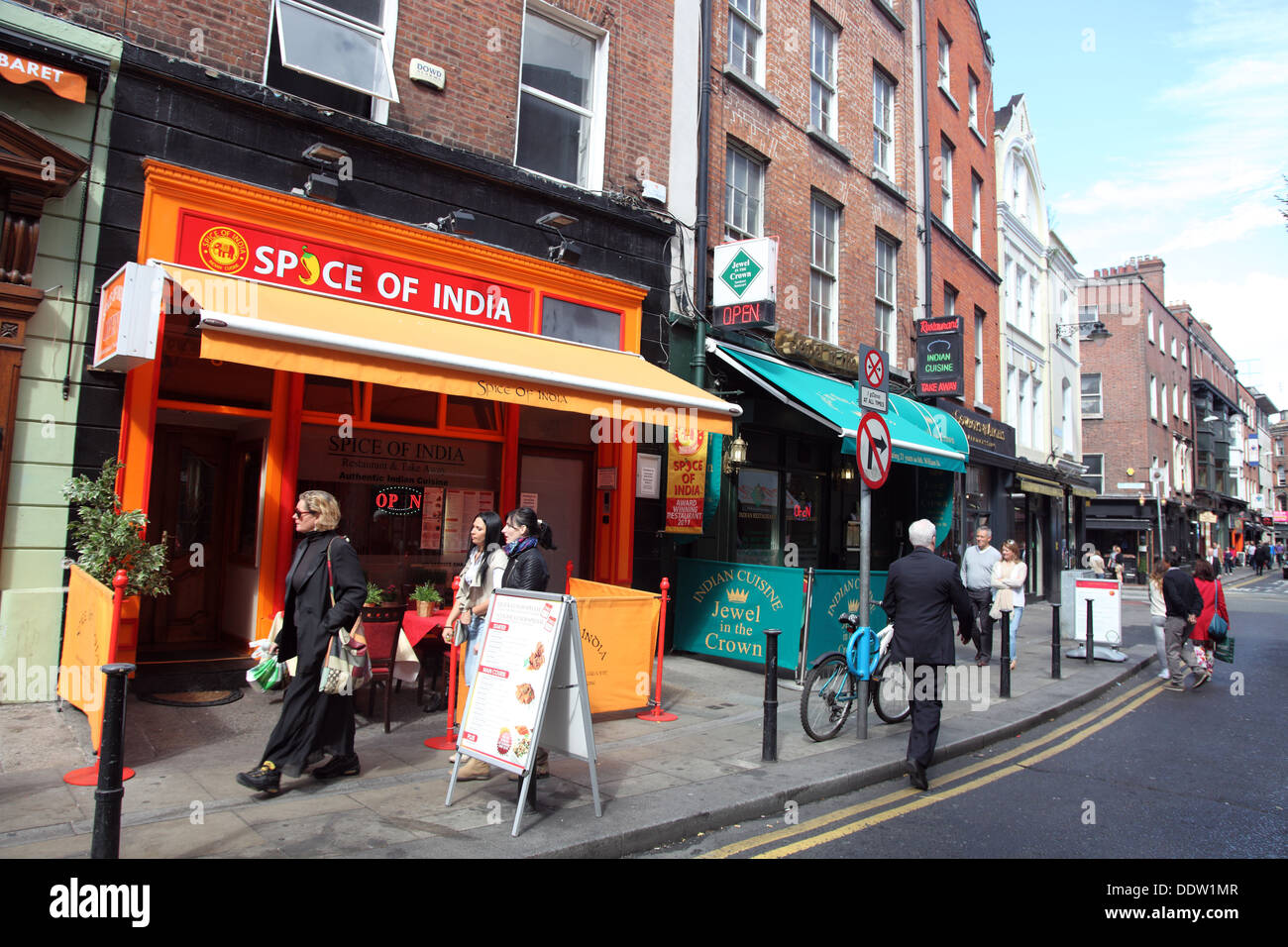 Restaurants indiens South William Street Dublin Irlande Banque D'Images