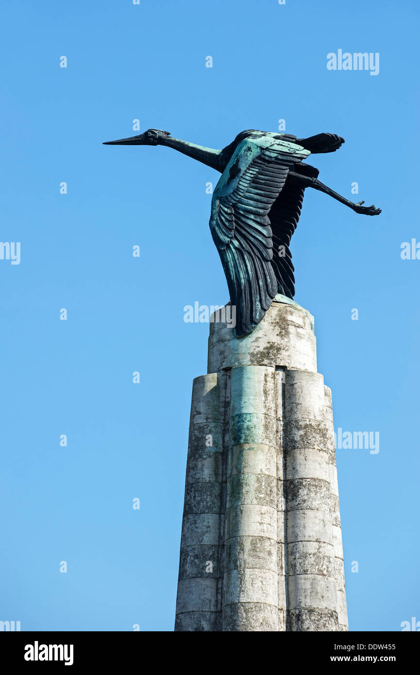 WW1 monument pour Georges Guynemer, Première Guerre mondiale, un pilote de chasse français à Poelkapelle, Flandre occidentale, Belgique Banque D'Images