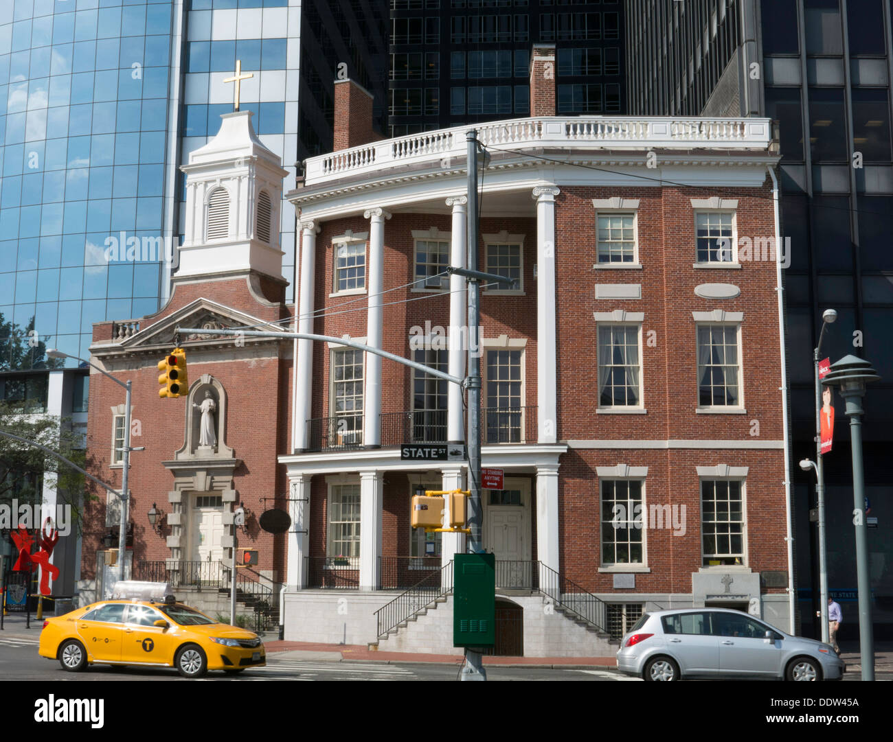 L'église de Notre-Dame du Saint-Rosaire,le culte de Saint Elizabeth Ann Seton et le James Watson House, NYC Banque D'Images
