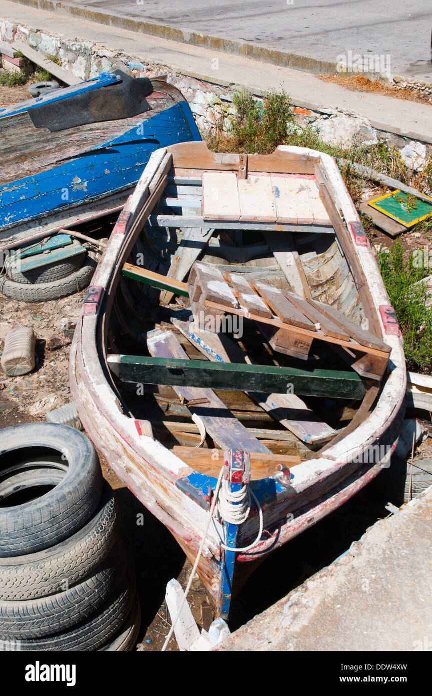 Vieux bateau de pêche Banque D'Images