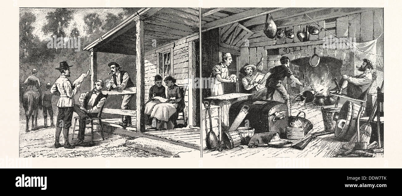 Et À PROPOS DE LA COLONIE ANGLAISE DE RUGBY NEW YORK.-DE CROQUIS FRANK H. TAYLOR. 1880 gravure, US, USA, Amérique Latine Banque D'Images