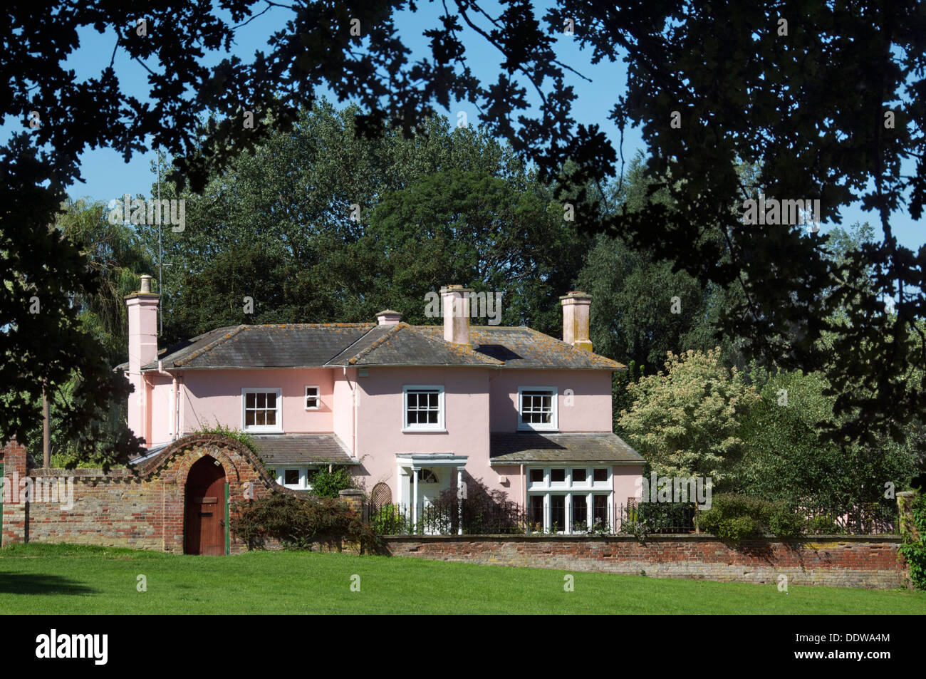 Maison sur le Green Sudbury Suffolk Angleterre Banque D'Images