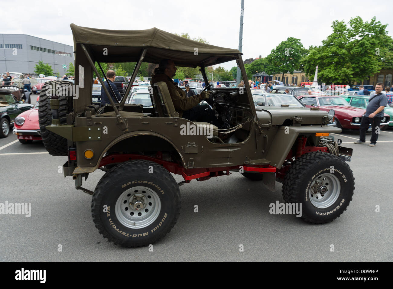 Vus de l'armée américaine depuis la Seconde Guerre mondiale Jeep Willys MB Banque D'Images