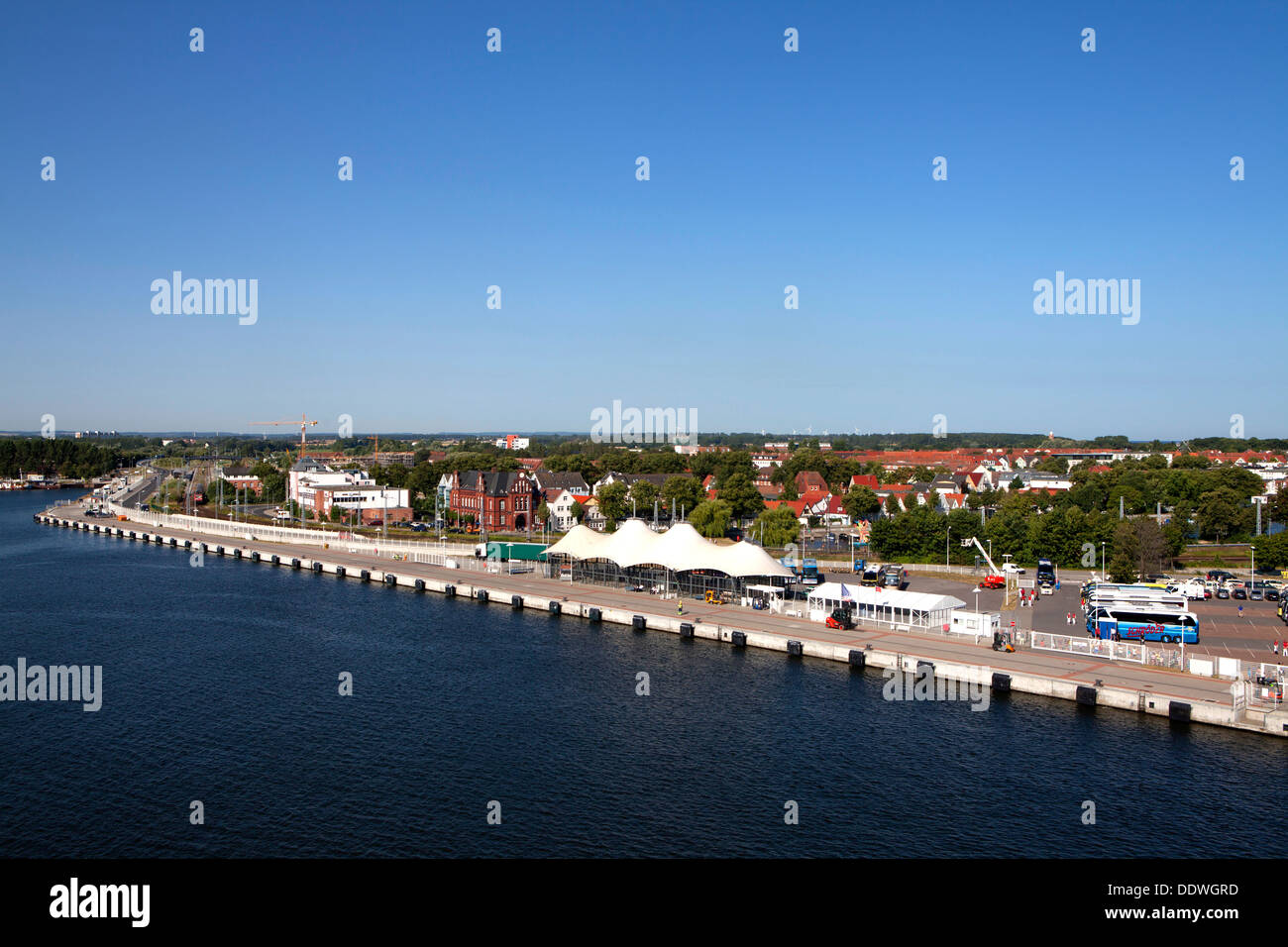 Une station balnéaire de Warnemunde, dans l'arrondissement de Rostock situé sur la mer Baltique au nord-est de l'Allemagne Banque D'Images