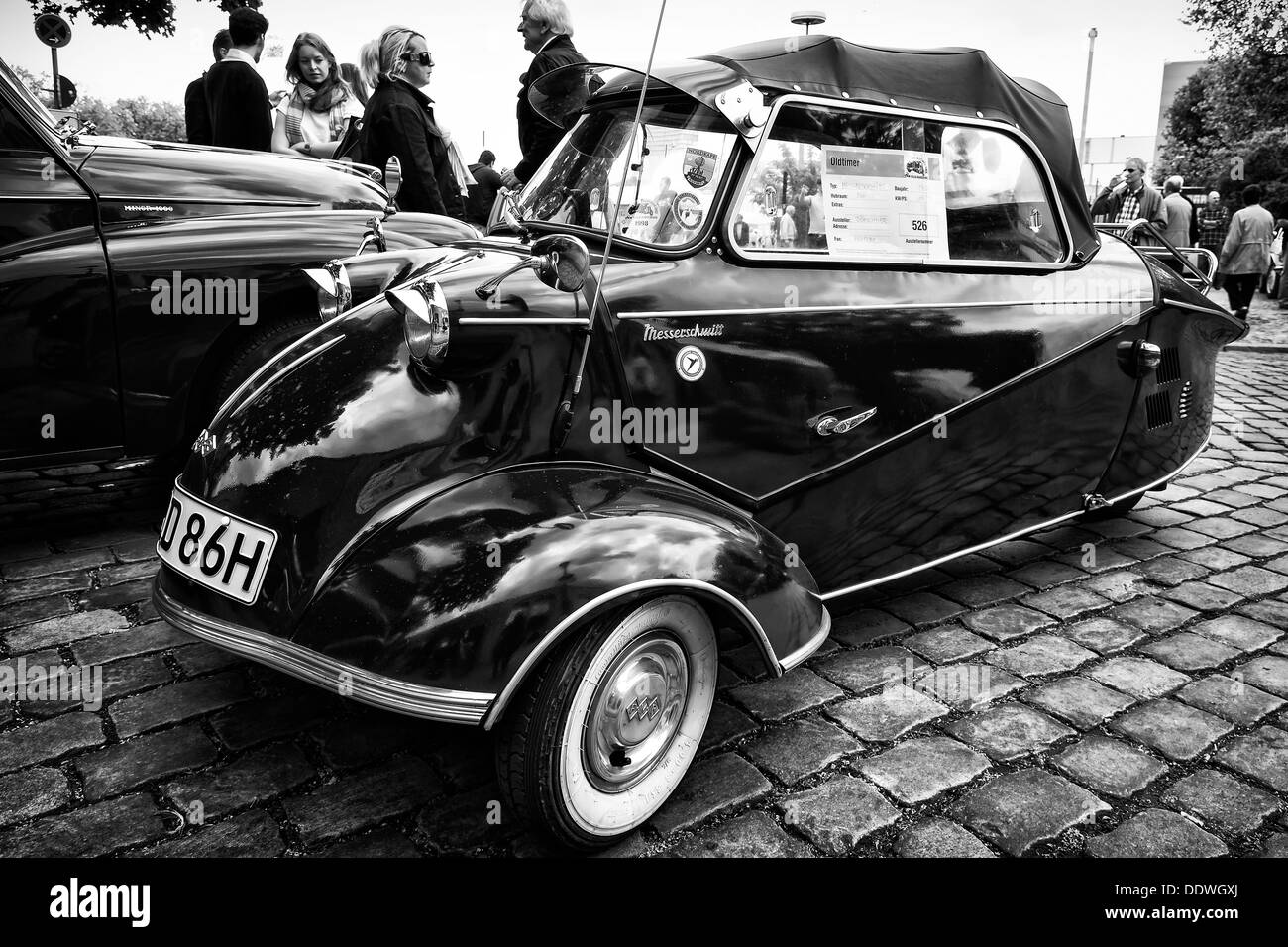 Messerschmitt KR200 Scooter cabine (noir et blanc) Banque D'Images