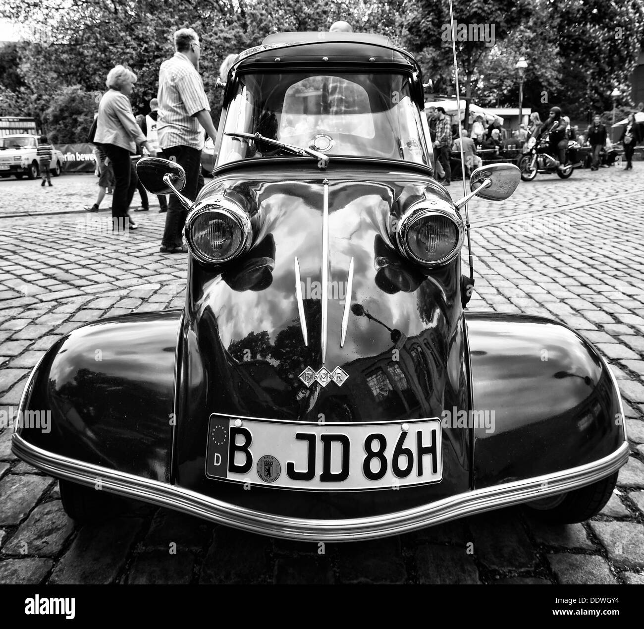 Messerschmitt KR200 Scooter cabine (noir et blanc) Banque D'Images