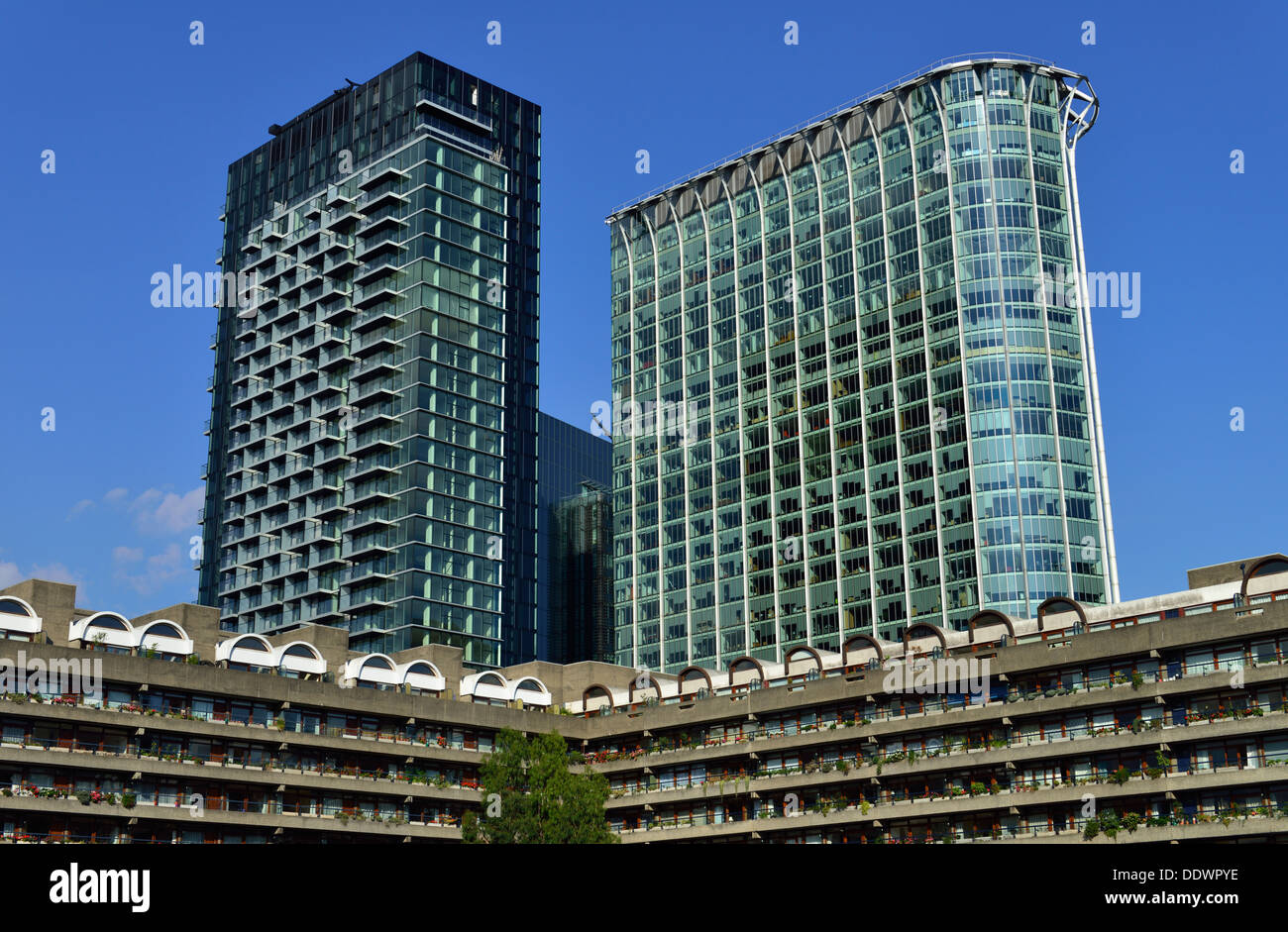 Barbican Estate, Moorgate, London EC2, Royaume-Uni Banque D'Images