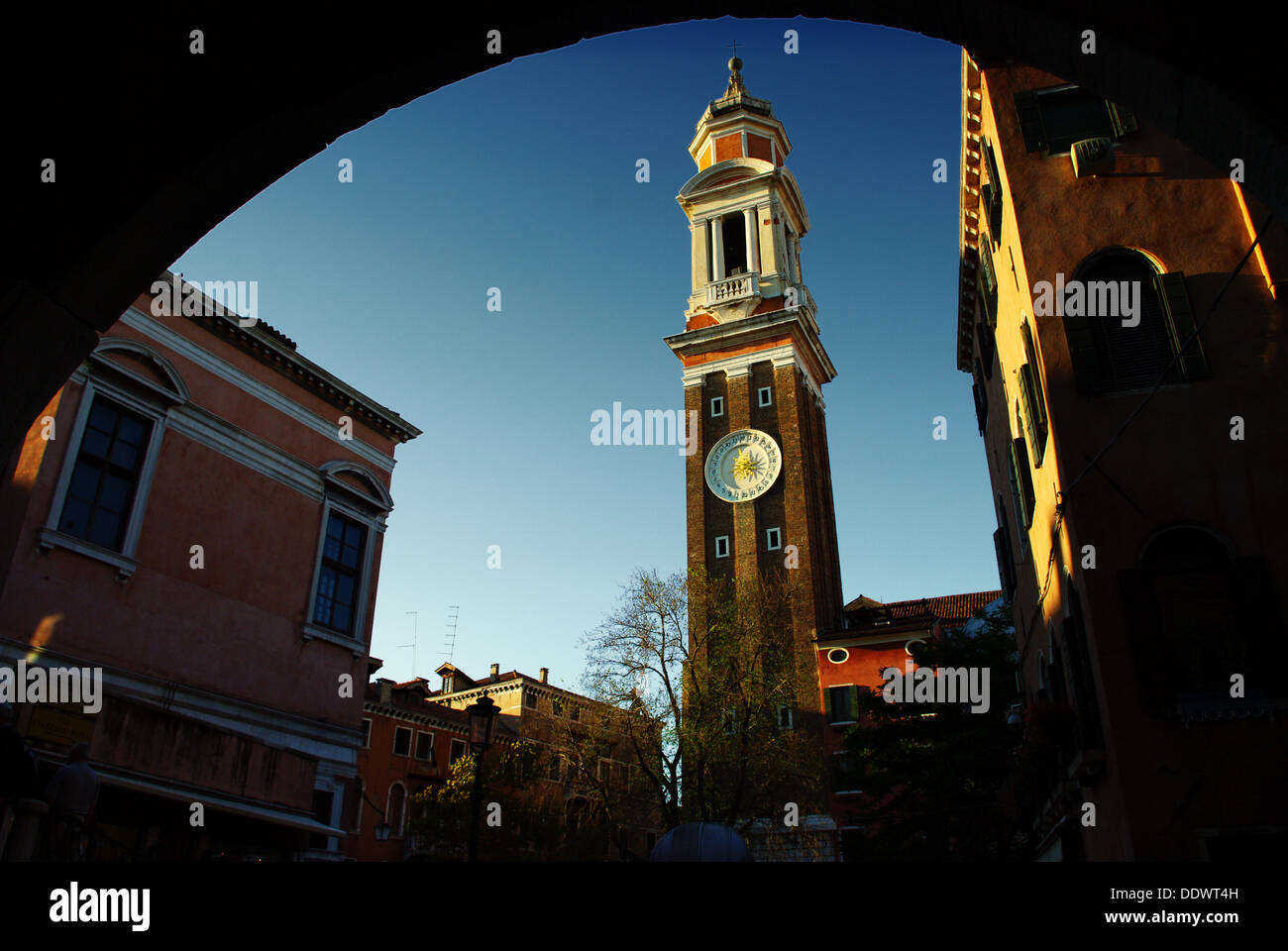 Tour de l'horloge de Venise Banque D'Images