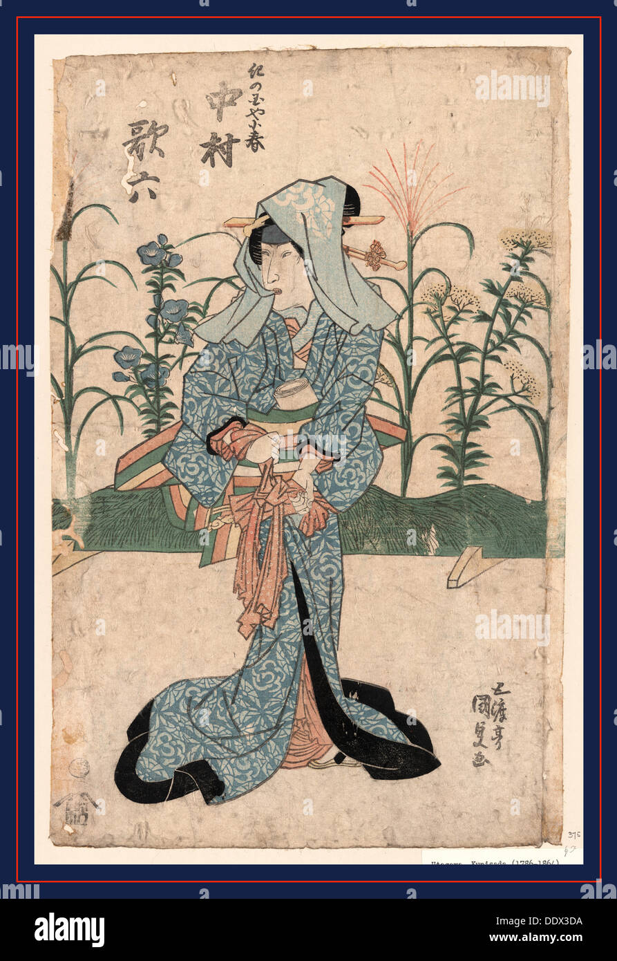 Nakamura karoku aucun kinokuniya n, l'acteur Nakamura Karoku dans le rôle de Kinokuniya n. [Entre 1825 et 1830], 1 Banque D'Images