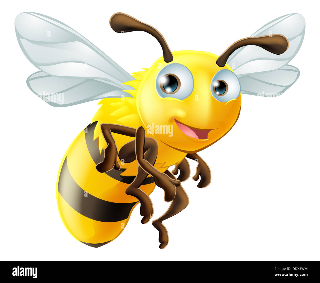 Une illustration d'un cute cartoon bee Banque D'Images