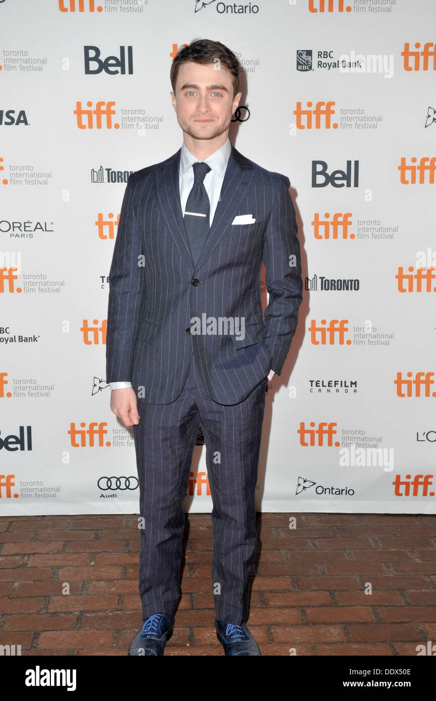 Toronto, Ontario, Canada. 7e août, 2013. DANIEL RADCLIFFE arrive à la première de 'F' au jour 3 du Toronto International Film Festival au théâtre Ryerson le Samedi, 7 septembre 2013, à Toronto. /ZUMAPRESS.com/Alamy Vidyashev © Igor Live News Banque D'Images