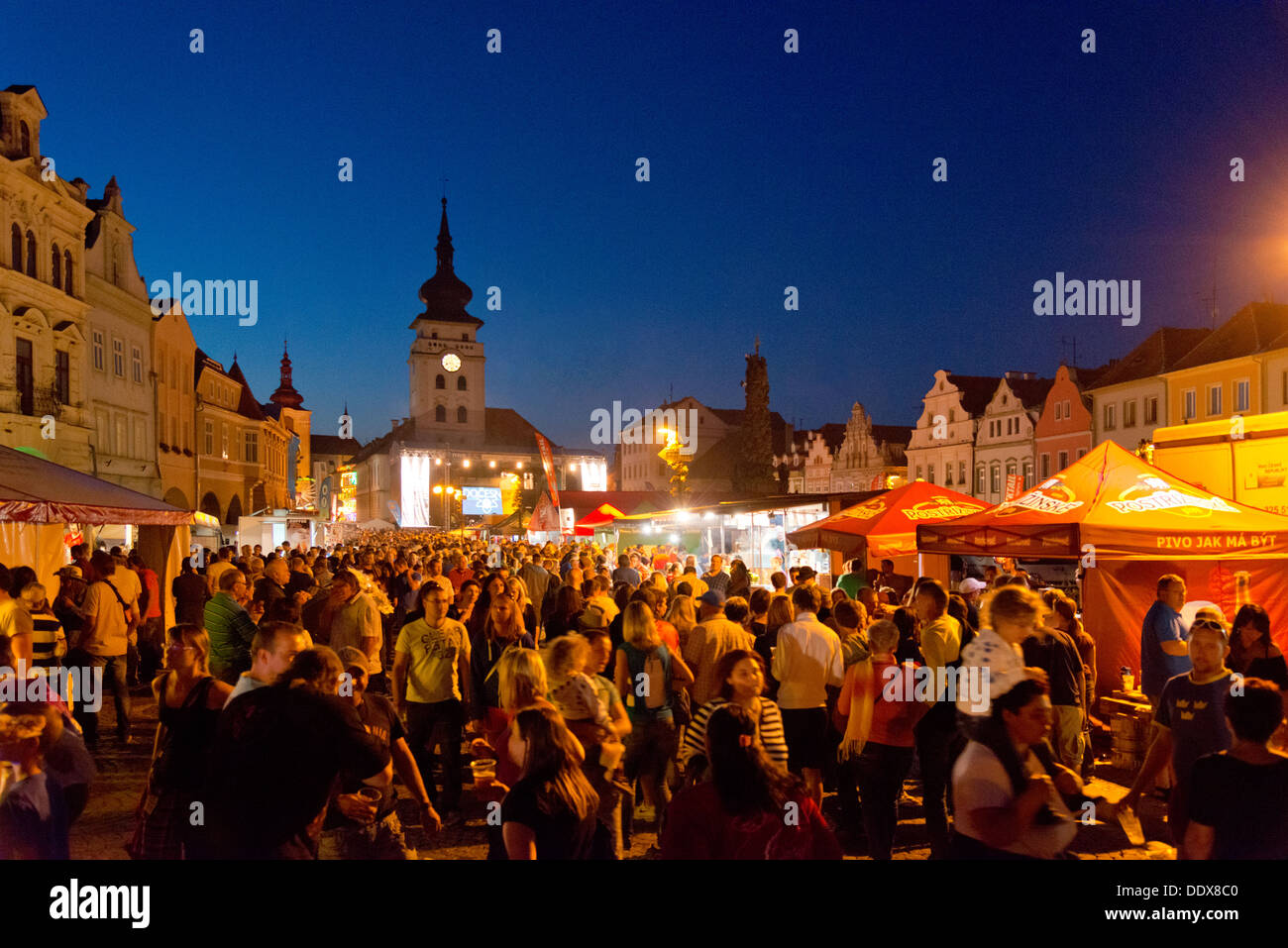 7 Août 2013 : Fête des vendanges - Dočesná, ville de Žatec Banque D'Images