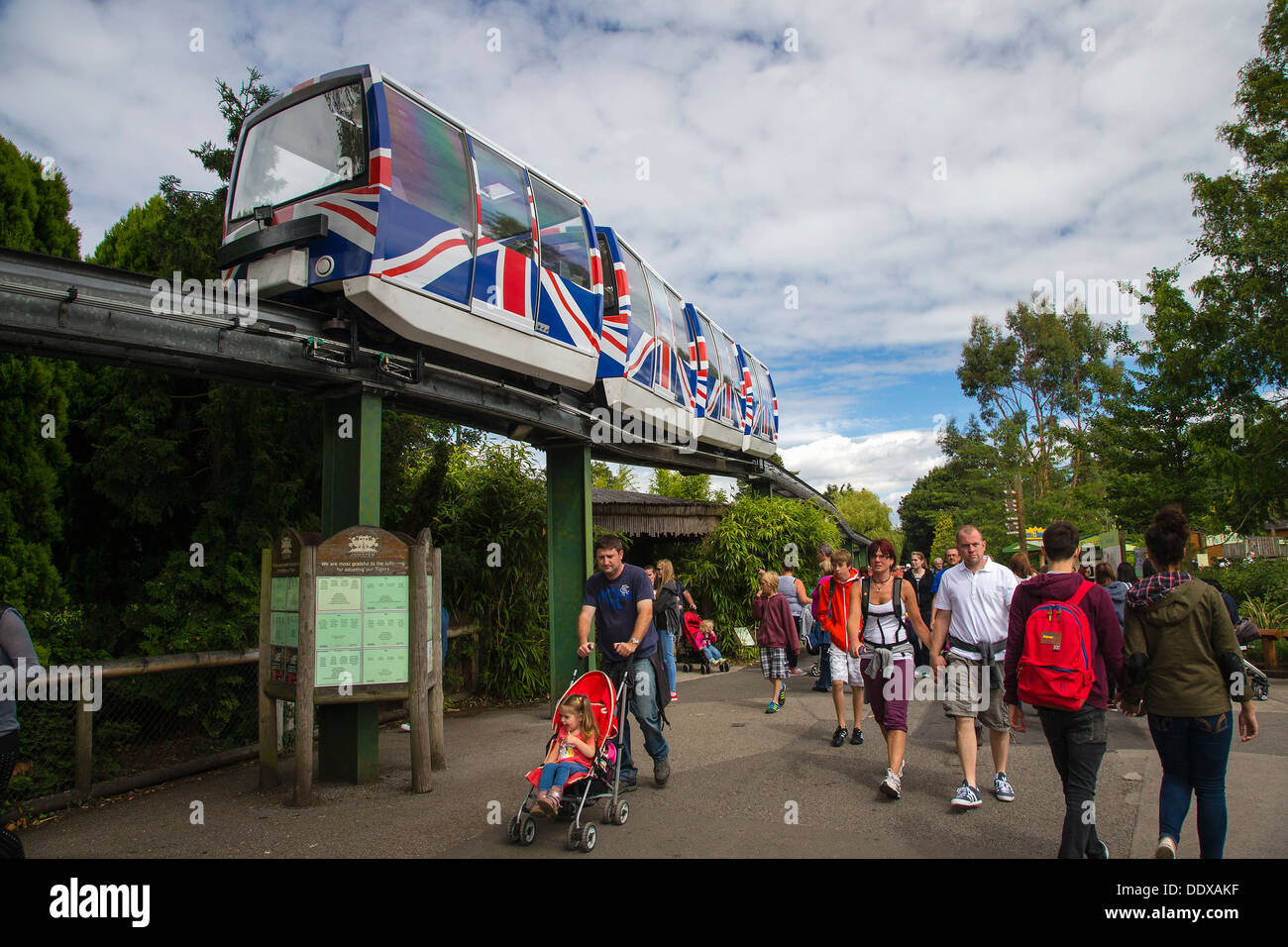 Le zoo de Chester à monorail Banque D'Images