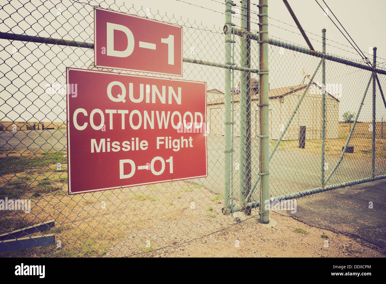 En dehors de la guerre froide, complexe de missiles Minuetman Site Site Historique National Minuteman Missile, le Dakota du Sud Banque D'Images