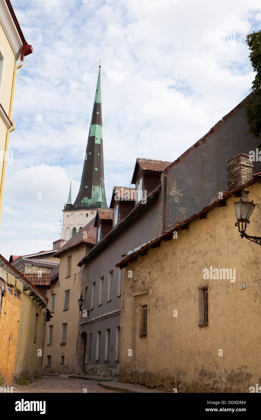 Vieille ville médiévale de Tallinn, capitale et plus grande ville d'Estonie, de l'État balte Banque D'Images