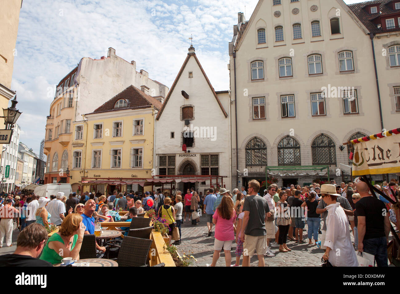 Vieille ville médiévale de Tallinn, capitale et plus grande ville d'Estonie, de l'État balte Banque D'Images