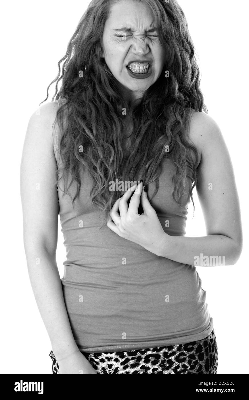 Parution du modèle. Jeune femme frustrée Banque D'Images