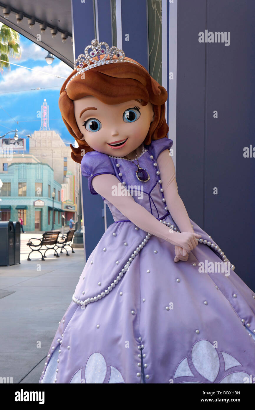 Sofia la première, la princesse, Disney, caractère, Disneyland, Anaheim, Californie Banque D'Images