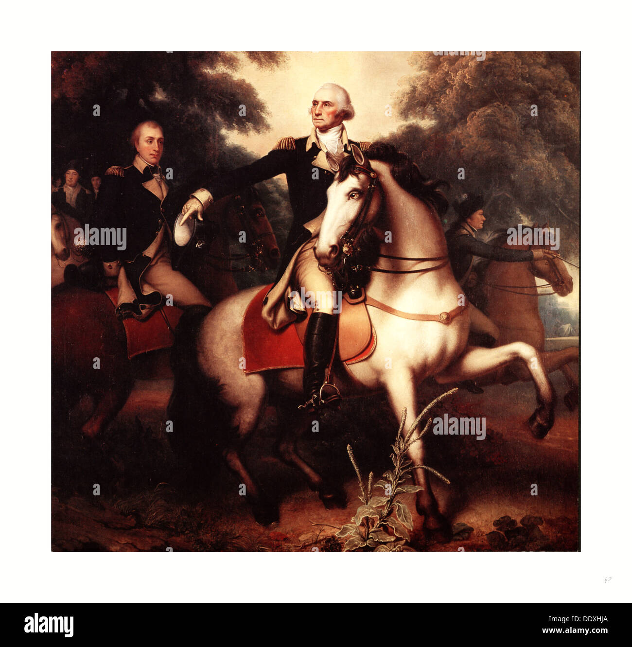 Washington avant de Yorktown, par Rembrandt Peale,, 1778-1860, l'artiste. Reproduction montre George Washington, portrait en pied Banque D'Images