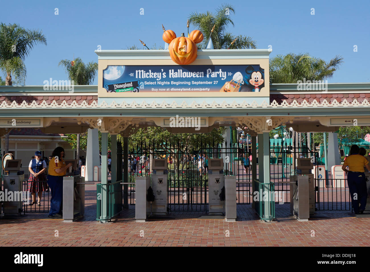 Disneyland Resort, Sortie/Entrée, parc à thème, Anaheim en Californie Banque D'Images