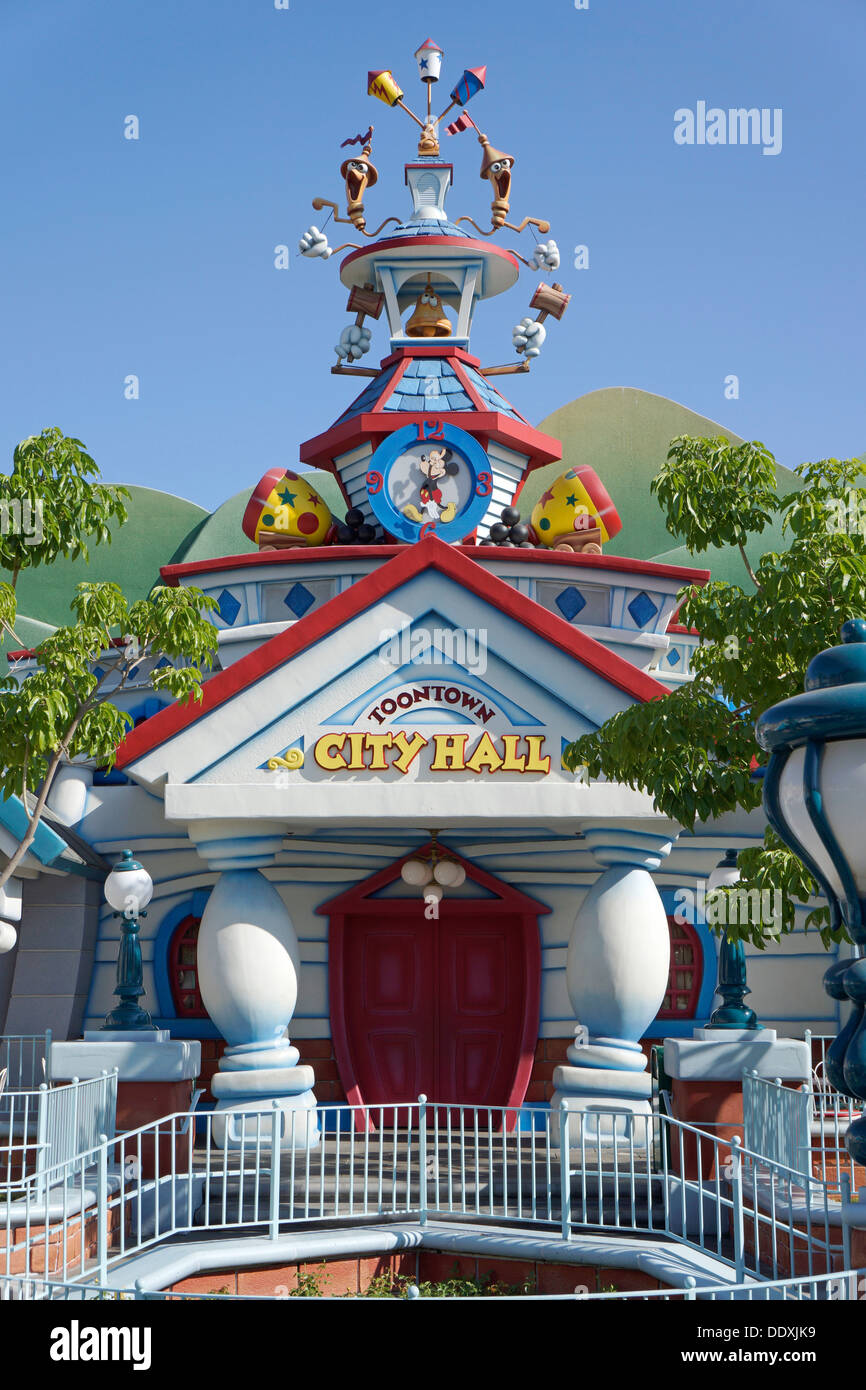 Disneyland, l'Hôtel de Ville de Toontown, Fantasyland, Magic Kingdom, Anaheim en Californie Banque D'Images