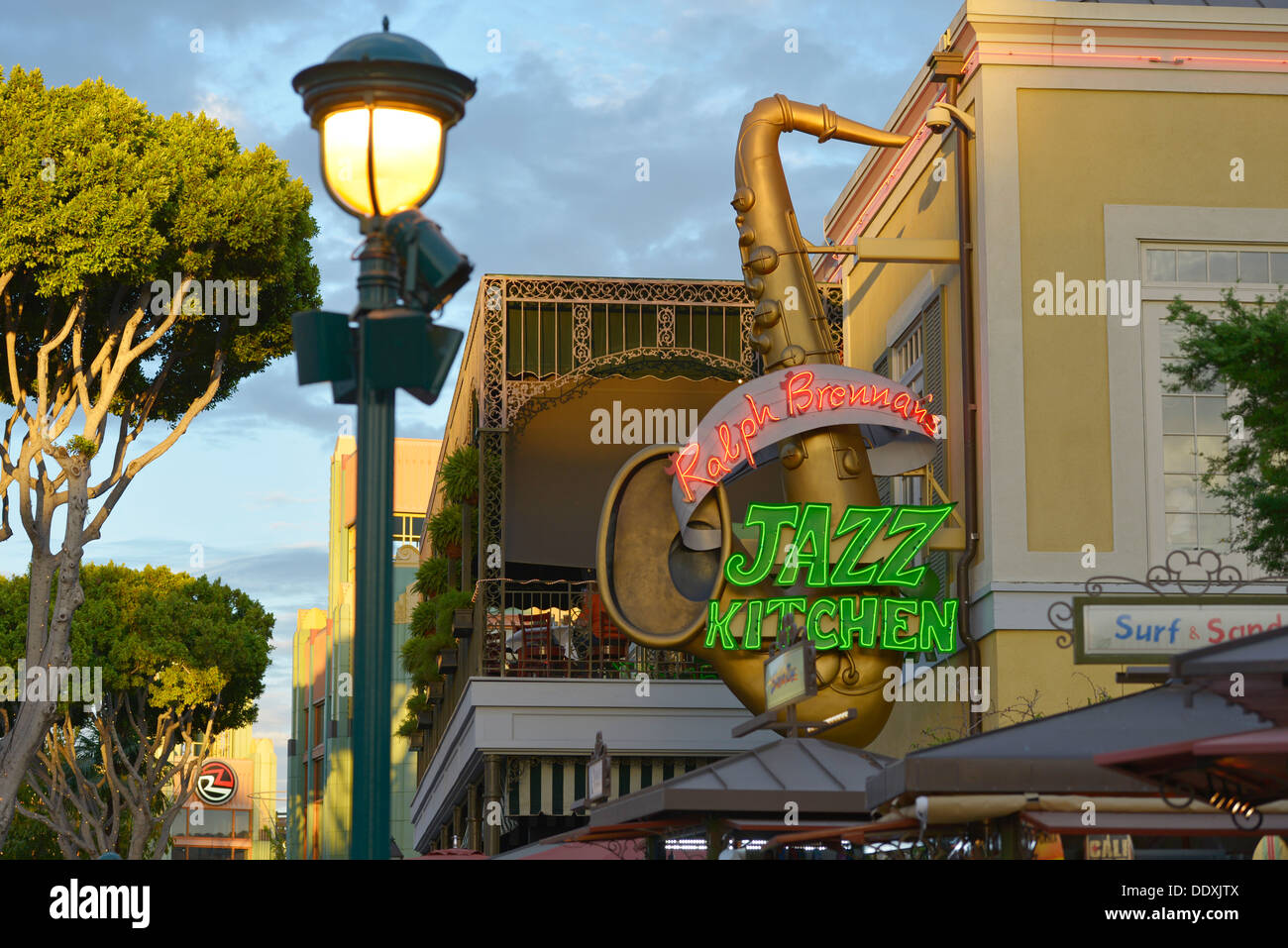 Ralph Brennan's Jazz Cuisine, Downtown Disney, Disneyland, Anaheim, Californie Banque D'Images