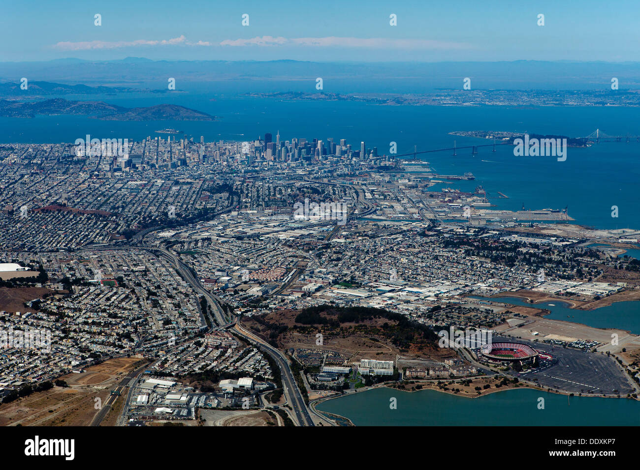 Photographie aérienne Hunters Point San Francisco California Banque D'Images