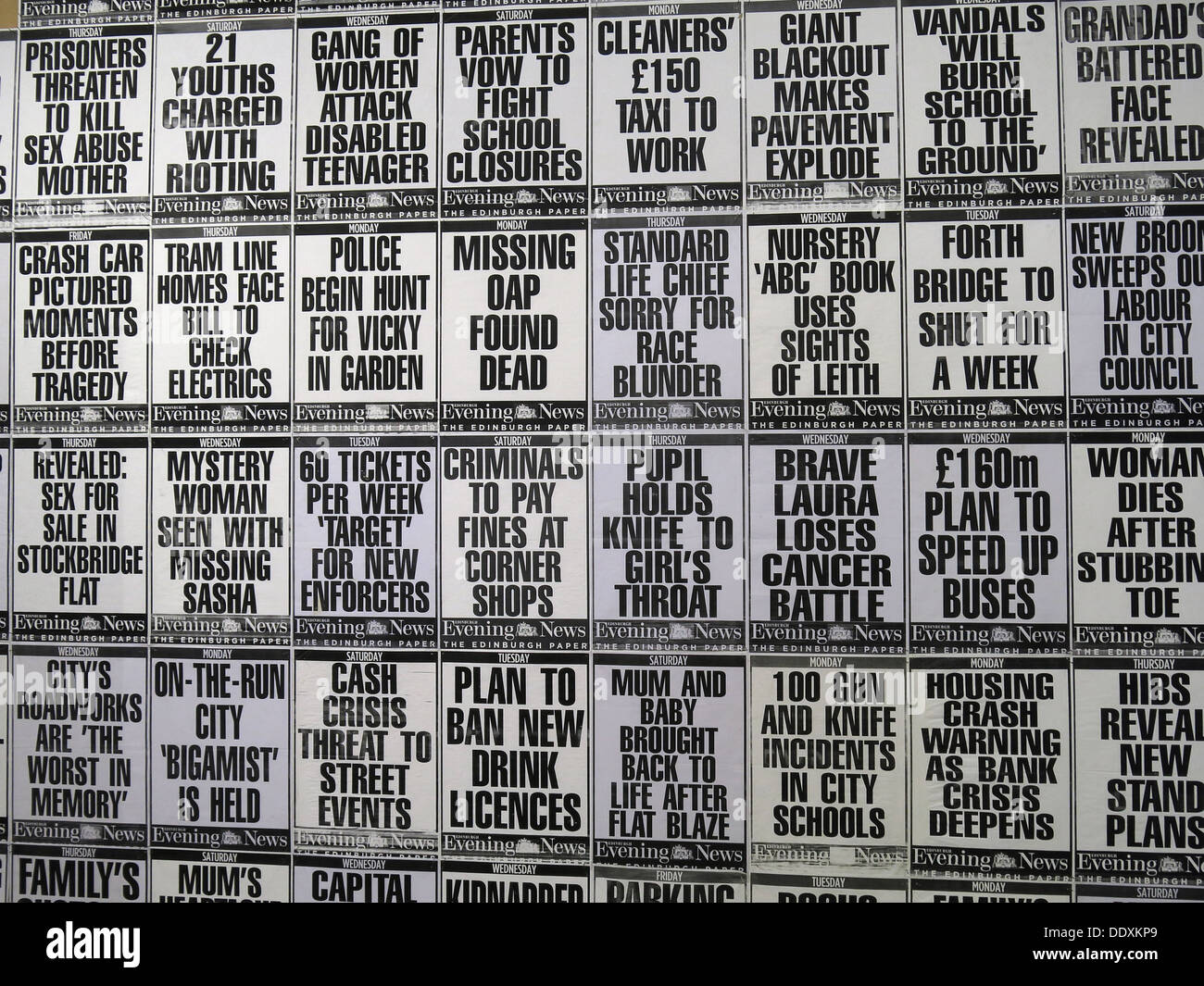 Kenny Watson exhibition 169 Rose St Edinburgh 'The Days and fascia' exhibition, Écosse, Royaume-Uni - 2013 Banque D'Images
