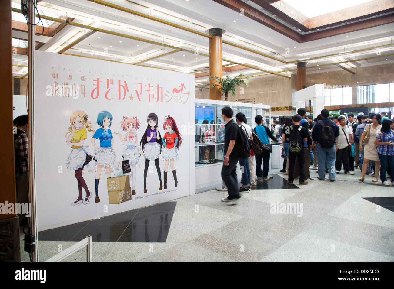 Jakarta, Indonésie, le 8 septembre 2013 : anime plusieurs dessins de caractères affichés dans Festival Anime Asie - Indonésie 2013. Banque D'Images