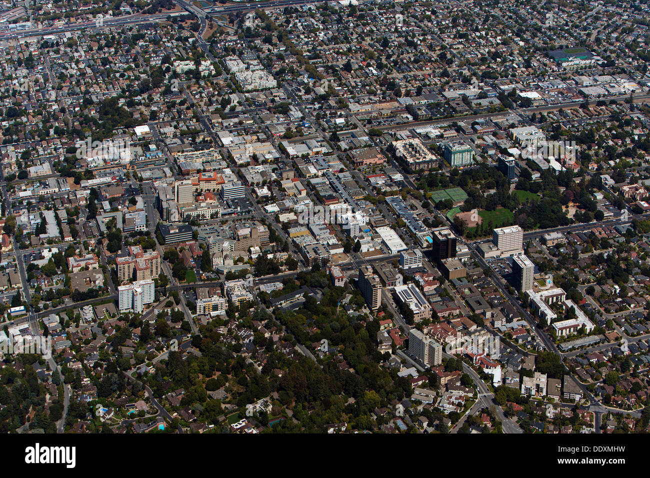 Photographie aérienne San Mateo, Californie Banque D'Images