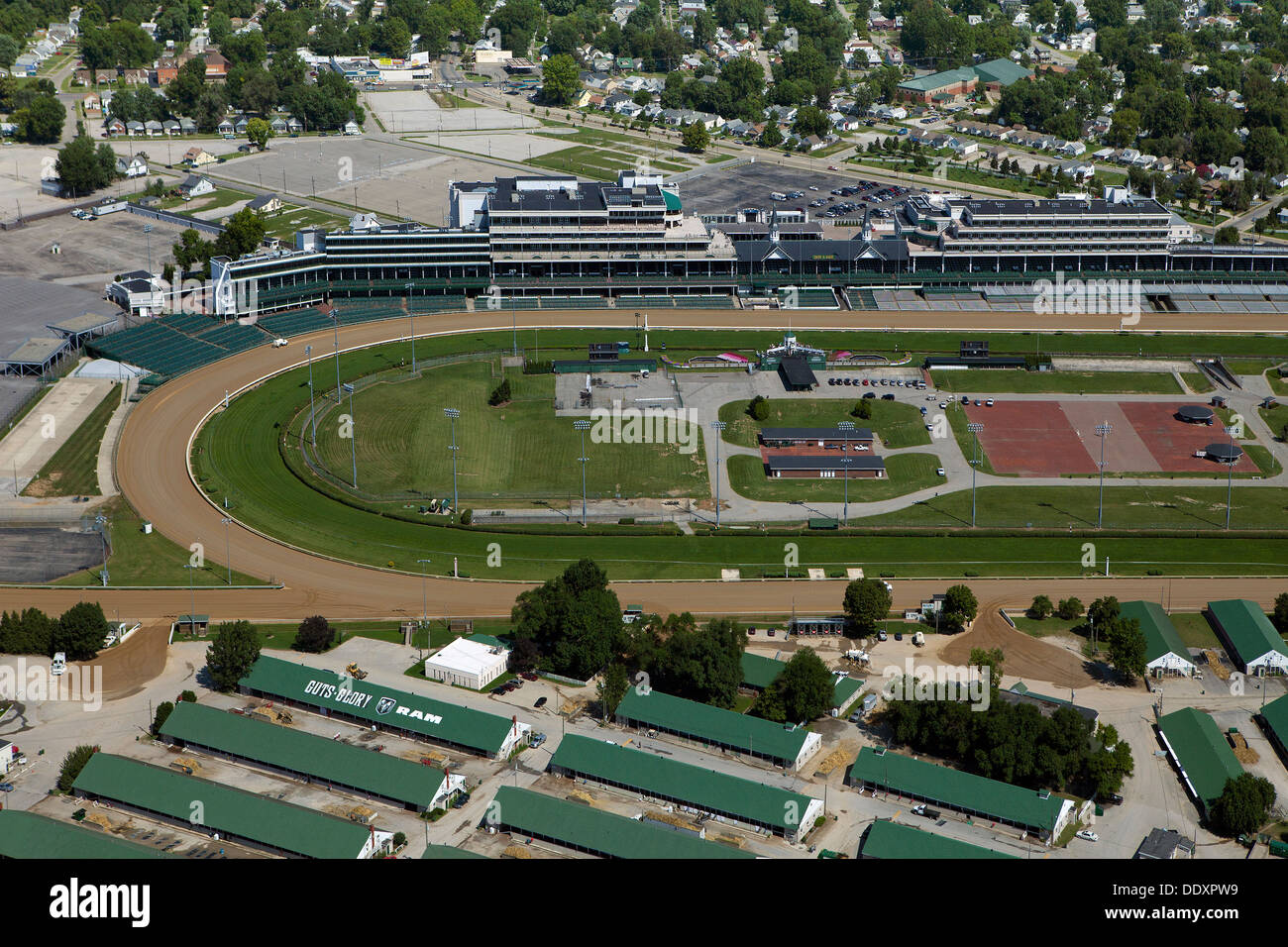 Photographie aérienne de Churchill Downs racetrack pur-sang, Louisville, Kentucky Banque D'Images