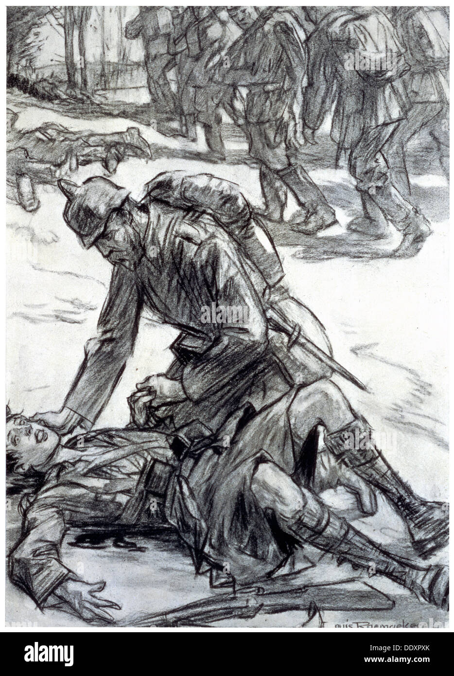 'Est-ce vous, mère ?', 1916. Artiste : Louis Raemaekers Banque D'Images