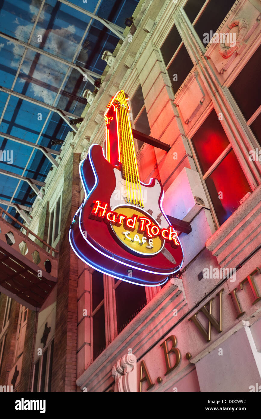 Hard Rock Cafe de Printworks, Exchange Square, Manchester UK Banque D'Images