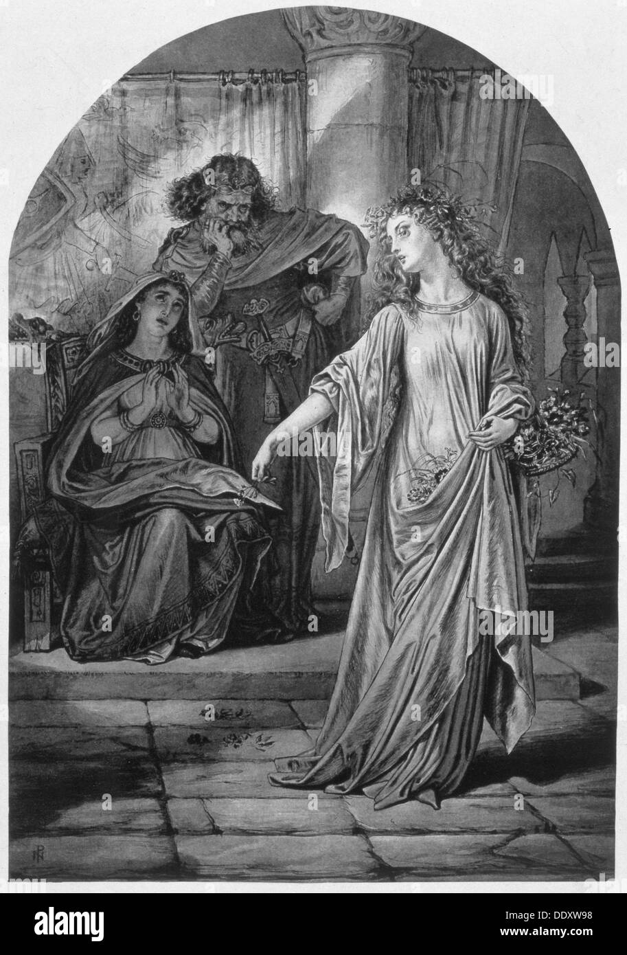Ophelia, dans Hamlet, de William Shakespeare, 19e siècle. Artiste : Inconnu Banque D'Images