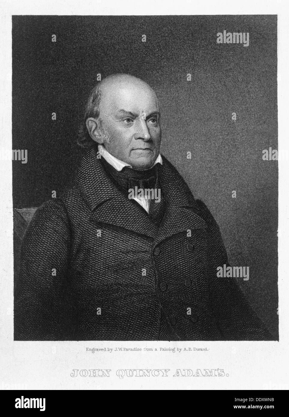 John Quincy Adams, sixième président des États-Unis d'Amérique, (19e siècle). Artiste : John Wesley Paradise Banque D'Images