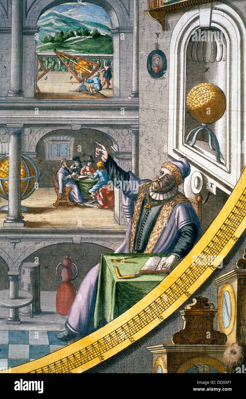 Tycho Brahé, astronome danois, (c1630). Artiste : Joan Blaeu Banque D'Images