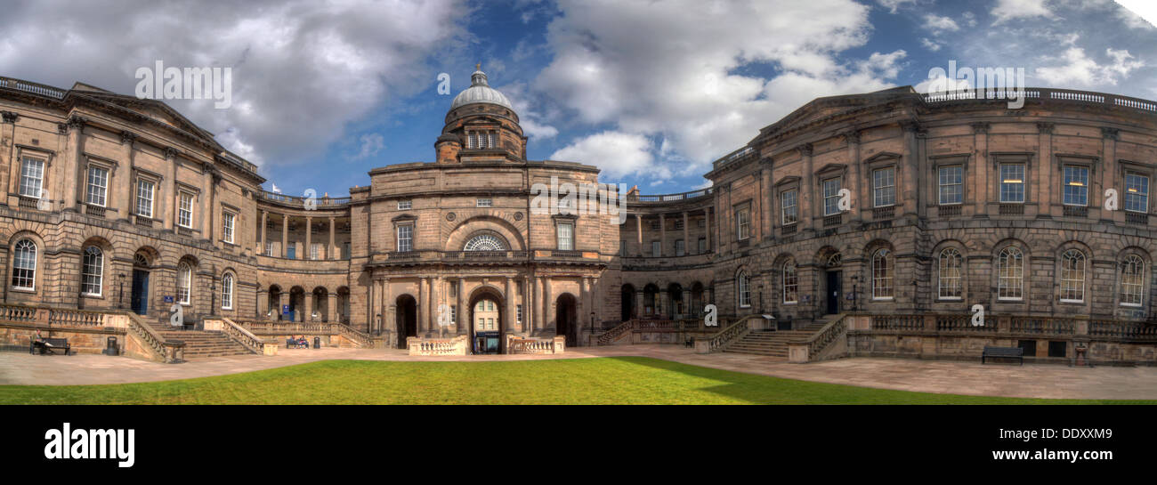 Panorama de l'Université College d'Edimbourg, Lothian, Scotland, UK Banque D'Images
