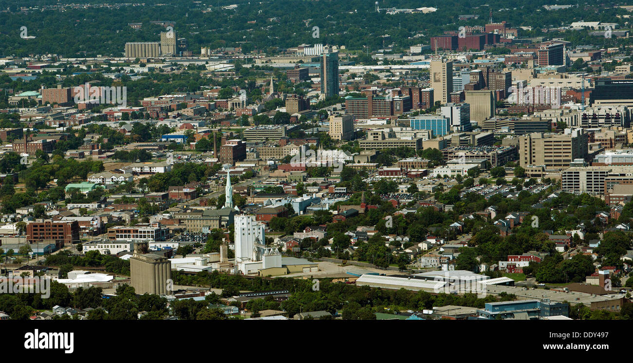Photographie aérienne Louisville, Kentucky skyline Banque D'Images