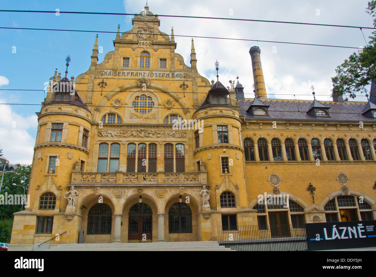Franz Josephs mauvais la ville Spa (1902) logements maintenant Lazne regional art gallery la ville de Liberec en République Tchèque Banque D'Images